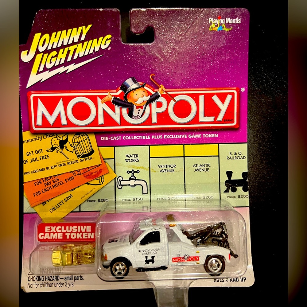 Johnny Lightning Monopoly Die Cast Pennsylvania Railroad 2000 Ford F450 TowTruck